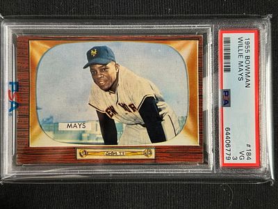 1955 Bowman Willie Mays #184 PSA 3. As shown