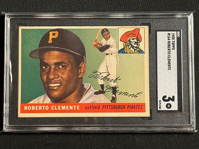 1955 Topps Roberto Clemente #164 RC SGC 3. Looks significantly better than grade suggests. 