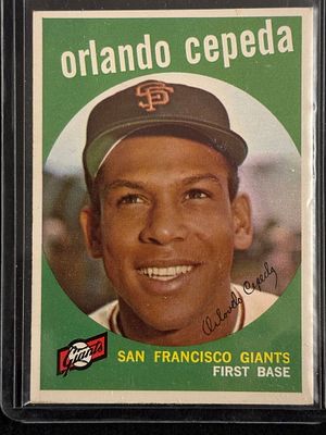 1959 Topps Orlando Cepeda #390 High Grade. Nr Mt