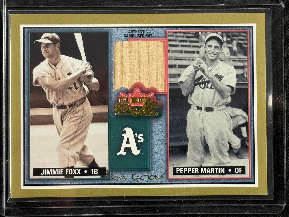 Lot 91: 2002 Fleer Jimmie Foxx and Pepper Martin GU Bat