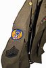 WWII 8th AAF Ike Jacket Flight Engineer Faded Laundry number on inside. Amazing wing and ribbon Image - 2