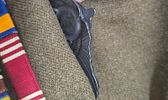 WWII 8th AAF Ike Jacket Flight Engineer Faded Laundry number on inside. Amazing wing and ribbon Image - 4