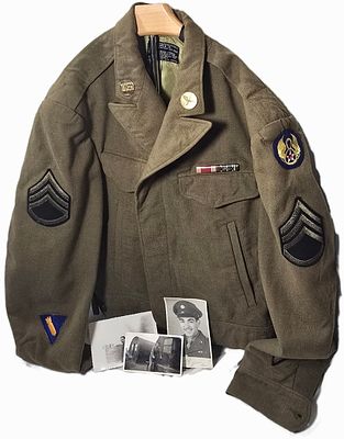 VERY RARE WWII Type B-13 Ike Jacket 8th AAF Patch. Came Photos in pocket, named to a Tony Rare Large