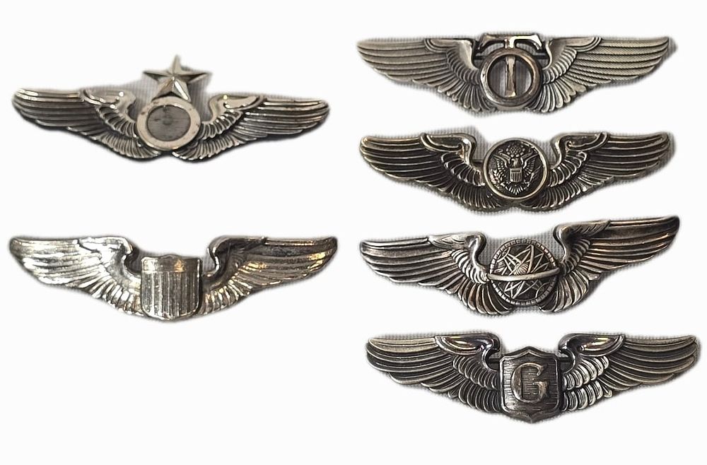 Lot 28: WWII & Post WWII Wings Pilot, Navigator, Glider, Tech Observer, Crewmember