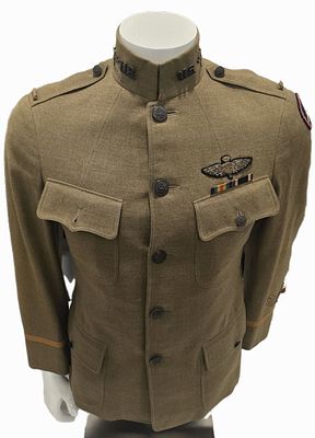 ULTRA RARE WWI FIGHTING OBSERVER UNIFORM & BULLION WING WW1 TUNIC. The Fighting Observer was a 