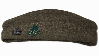 RARE WWI 363rd Regiment 91st Division Medical Theater Made Mini Patch Garrison Cap