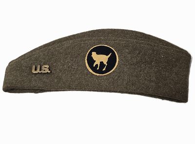 RARE WWI Custom Mini Patch Garrison Cap 161st Infanty 81st Divison White Cat British Made Cap
