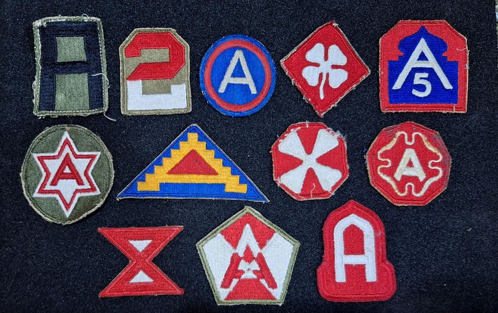 Lot 108: WWII U.S. Armies Patch Collection