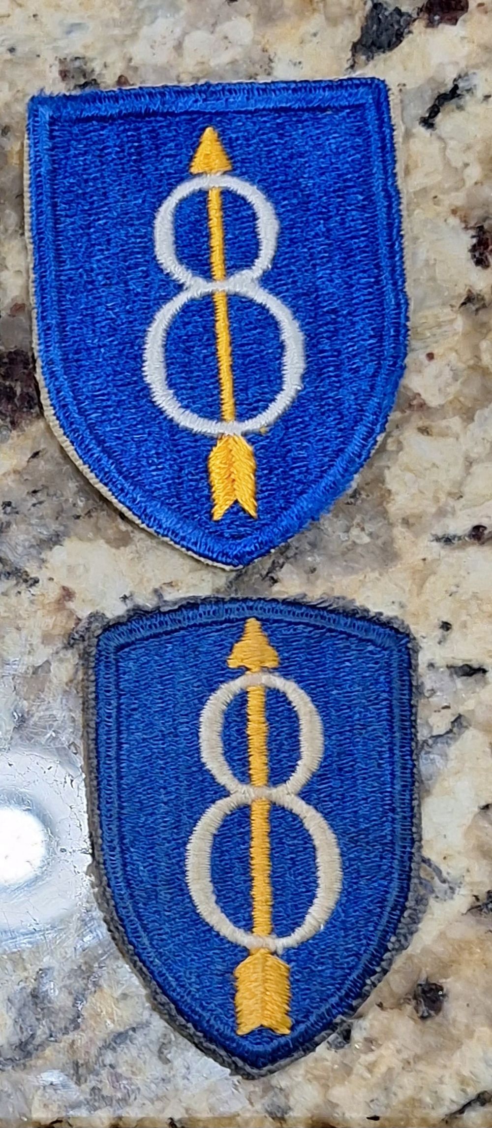 Lot 111: WWII U.S. 8th Army Division Patch Variations
