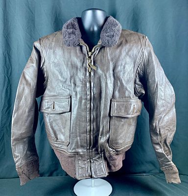 Original Vietname US Navy G-1 leather flyers jacket. Please note some wear to the waistband and 