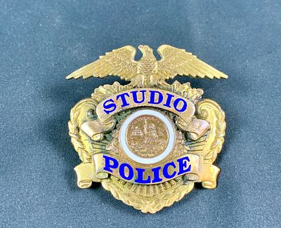 Rare and Obsolete 1940's L.A Stamp & Staty Co Studio City California Police Badge. item as 