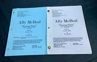 Lot of original scripts from Tv Series Ally Mcbeal. This is from the turning thirty episode on 