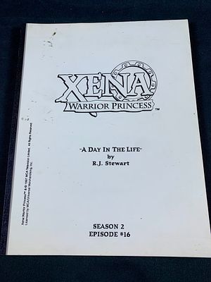 Xena warrior Princess Episode #16 A Day in the Life Script. Produced by MCA in 1997. Stains 