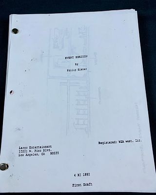 First draft script for Philip Eisner film Event Horizon. As shown