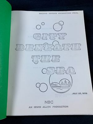 Incredible script to the 1971 Robert wagner Film A City Beneath The Sea. Second revised 