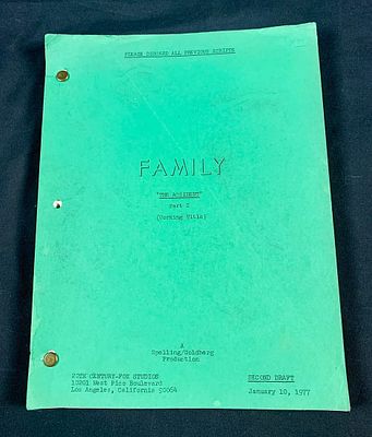 Original script for the Tv Series The Family. From the season 2 episode 18 "Taking chances" part 1
