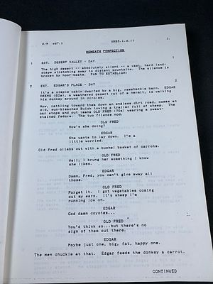 Original Script for Ron Underwoods Tremors. This script has notes on the cover that label this 