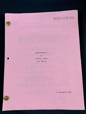 Amazing original 1980s Ghostbusters II Script. This is the 1988 Revision Copy. Cover is a little 