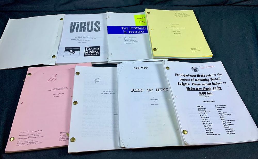 Lot 416: Mixed lot of Tv series and Movie production scripts