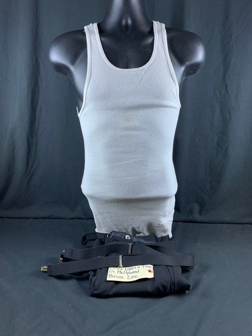 Lot 438: Amazing Bruce Lee outfit from the famous fight scene in Once Upon A Time In Hollywood