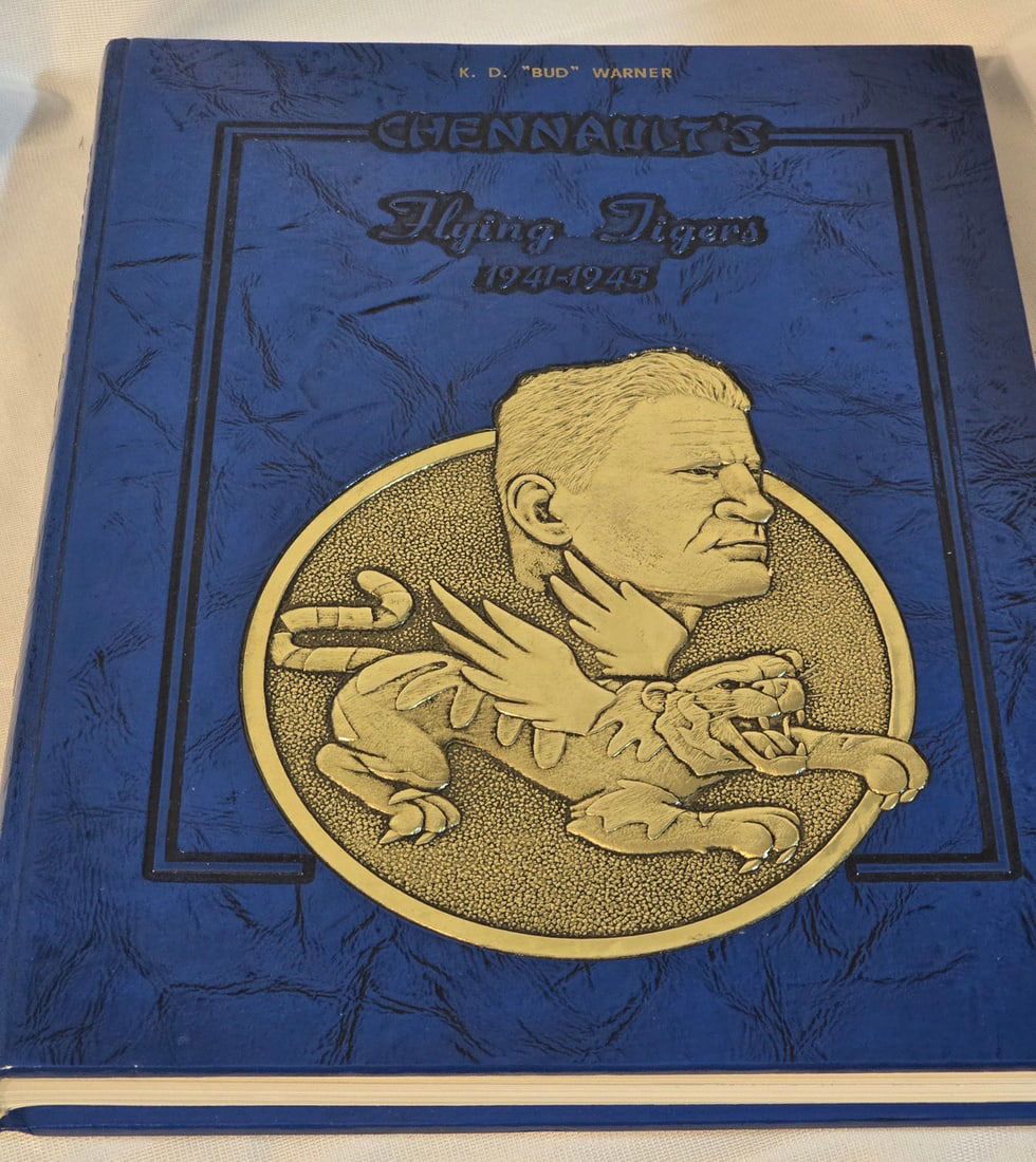 Lot 26: Rare,  Signed , Chennault's Flying Tigers , gold named Edition to Bud Warner Signed by Warner