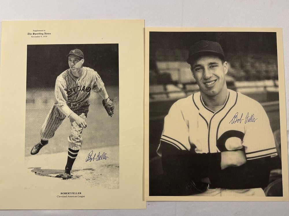 Lot 173: Baseball HOF Pitcher Bob Feller Autographed Picture