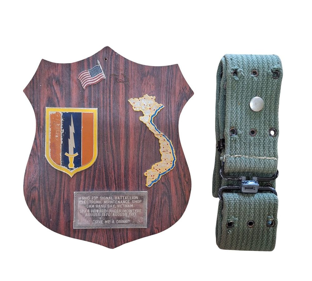 Lot 45: Vietnam Plaque and Belt