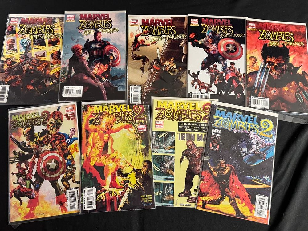 Lot 12: 10 Marvel Zombies Comic Books, Marvel Zombies Vs. Army of Darkness and Marvel Zombies 2, Robert