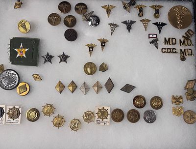 US Army Medical Corps, Transportation, and Finance Corps Insignia Collection. This varied lot 