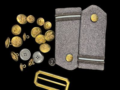 Collection of WWII Era Royal Air Force and British Commonwealth Buttons and Rank Insignia. This 