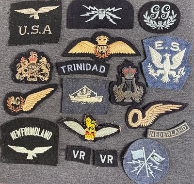 WWII-1950s RAF Insignia Lot. Assorted lot with fine examples of original WWII Observer and 