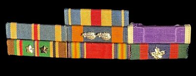 WWII AAF Ribbon Bar Lot with Canadian Service. As shown