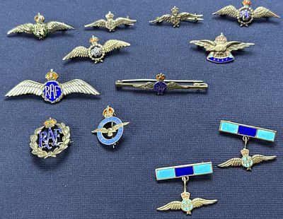 WWII RAF Sweetheart Wings Lot. Lot of 15 original RAF Sweetheart wings.
