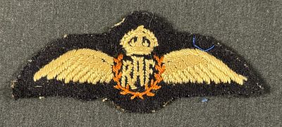 Rare WWII Half-Size RAF Pilts Wings Padded - Original. Exceptional example of a half-sized RAF 