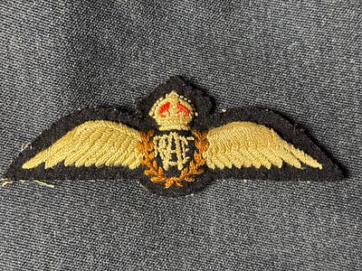 WWII RCAF Padded Pilots Wings. Nice example of an original RCAF WWII Padded Pilots wing