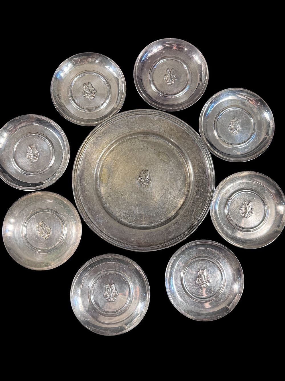 Lot 71: Vintage American Airlines Pewter Service Set