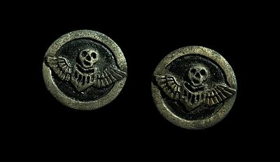 Rare CBI-Made 341st Bomb Group - Bridge Busters Di's. Matching pair of theater-made DI's to the 