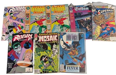 DC Comics Featuring Batman Robin Superman and Green Lantern Titles circa 1991. A 