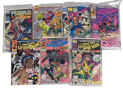 Marvel Amazing Spider-Man Comic Books Featuring The Return of the Sinister Six. A collection of 