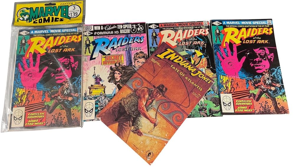 Lot 7: Indiana Jones Comic Books Including Raiders of the Lost Ark Marvel Movie Adaptation