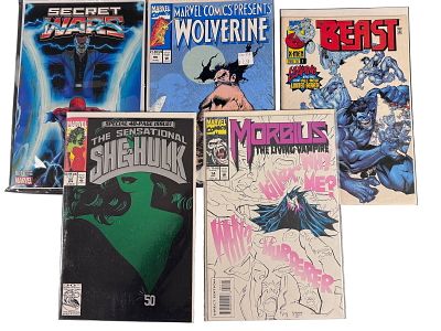Marvel Modern Age Comic Books Including The Beast No. 1. A collection of Marvel comic books 
