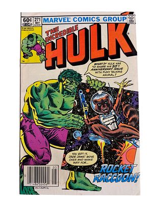 Marvel Comics Incredible Hulk 271 First Appearance Rocket Raccoon. Marvel Comics Incredible Hulk 