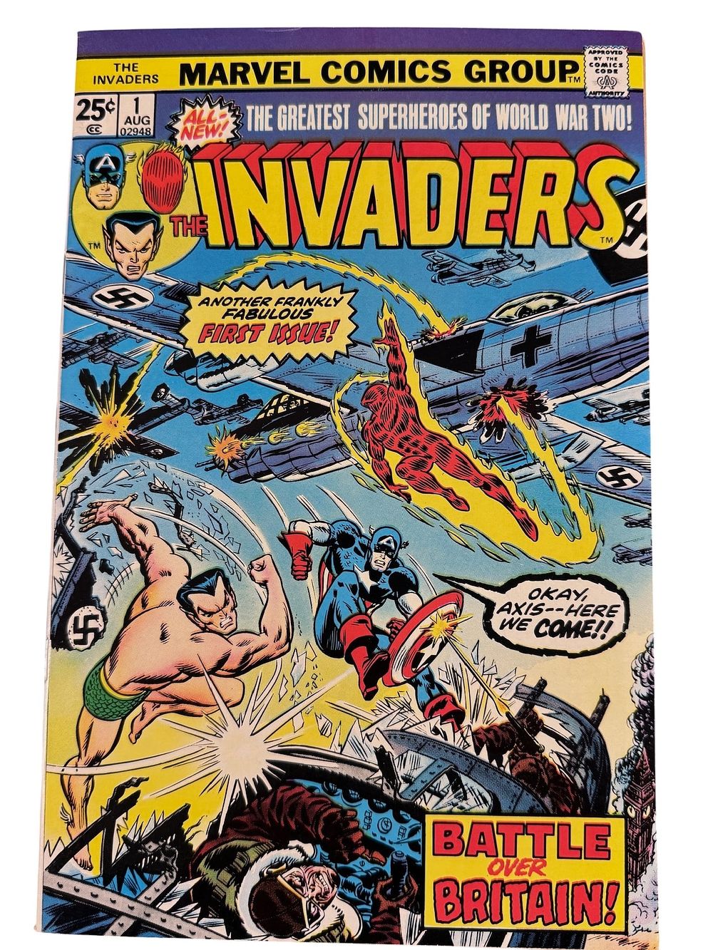 Lot 17: Marvel Comics The Invaders 1 August 1975