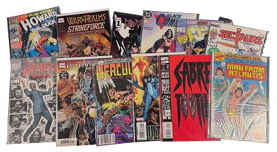 Marvel and DC Comic Books Including Howard the Duck 1 and Other Titles. A collection of various 