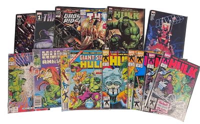 Marvel Comic Books Featuring The Incredible Hulk and Other Titles. This collection of Marvel 