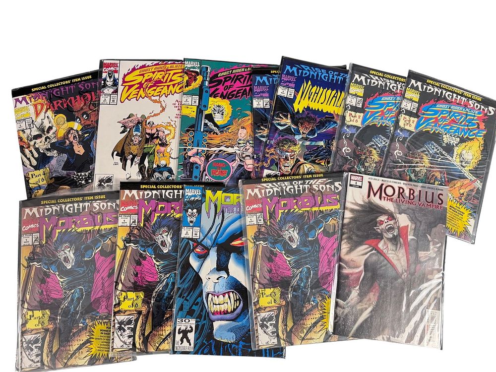 Lot 32: Marvel Comics Rise of the Midnight Sons Crossover Issues including Morbius The Living Vampire
