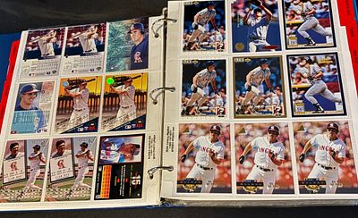A Collection of Modern Baseball Trading Cards Including Mickey Mantle and Tim Salmon. A 