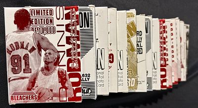 A Collection of Dennis Rodman Bleachers 23 Karat Gold Sculptured Trading Cards. A collection of 