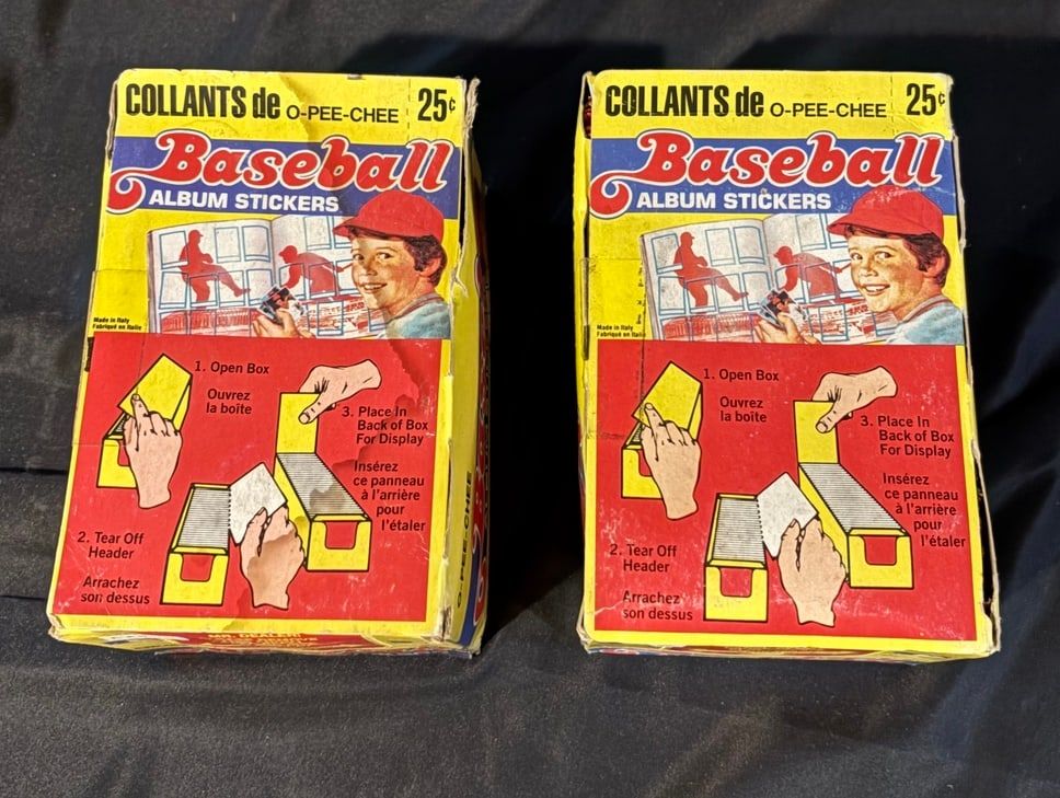Lot 11: 1982 O-Pee-Chee Baseball Album Sticker Retail Full Boxes