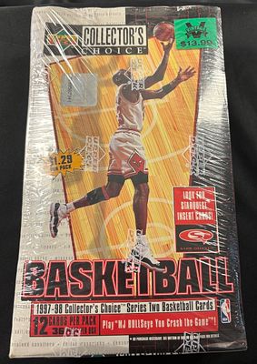 1997-98 Upper Deck Collector's Choice Series 2 Basketball Hobby Box. A factory-sealed hobby box 